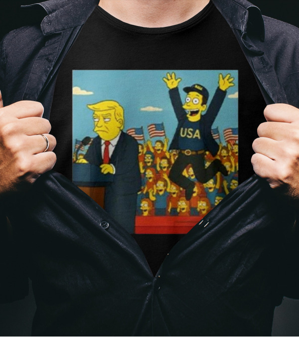 The Simpsons Make America Great Again 2025 USA Crowd Scene T-Shirt