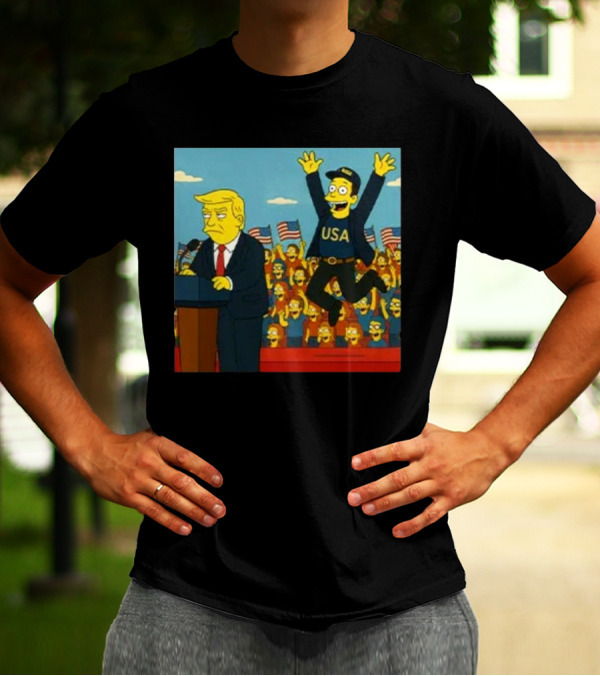 The Simpsons Make America Great Again 2025 USA Crowd Scene T-Shirt