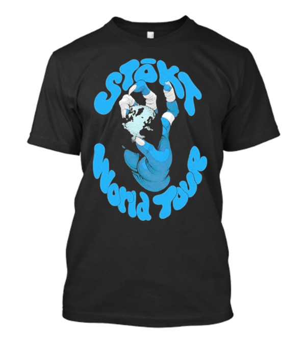 Stōkt World Tour Blue Water Hand Motif T-Shirt