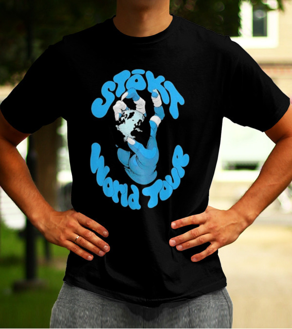 Stōkt World Tour Blue Water Hand Motif T-Shirt