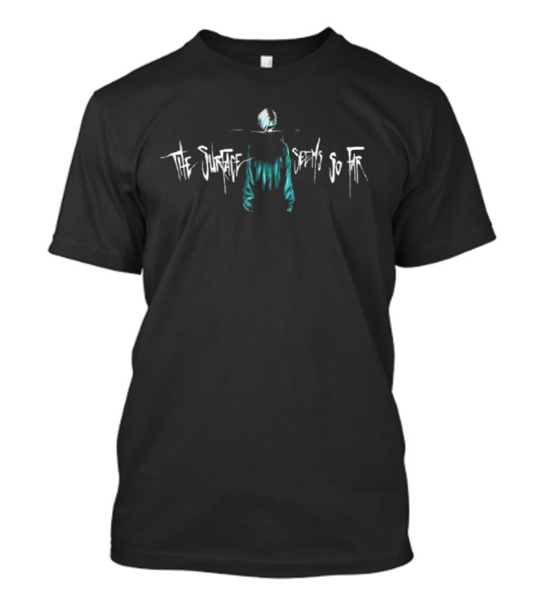 The Surface Seems So Far Floating Head Fantasy Recordings Blue Hooded Figure T-Shirt