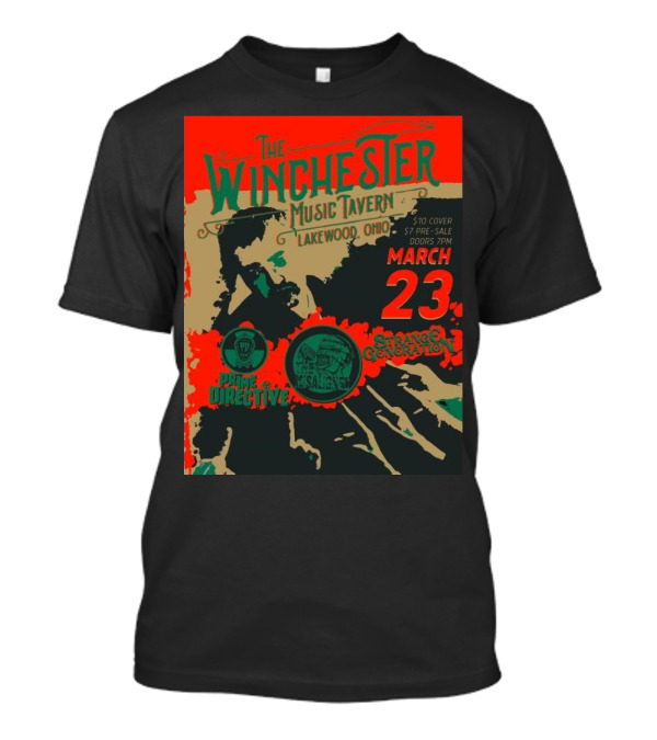 The Winchester Music Tavern Lakewood Ohio March 23 Prime Directive Strange Generation T-Shirt