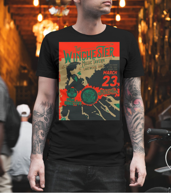 The Winchester Music Tavern Lakewood Ohio March 23 Prime Directive Strange Generation T-Shirt