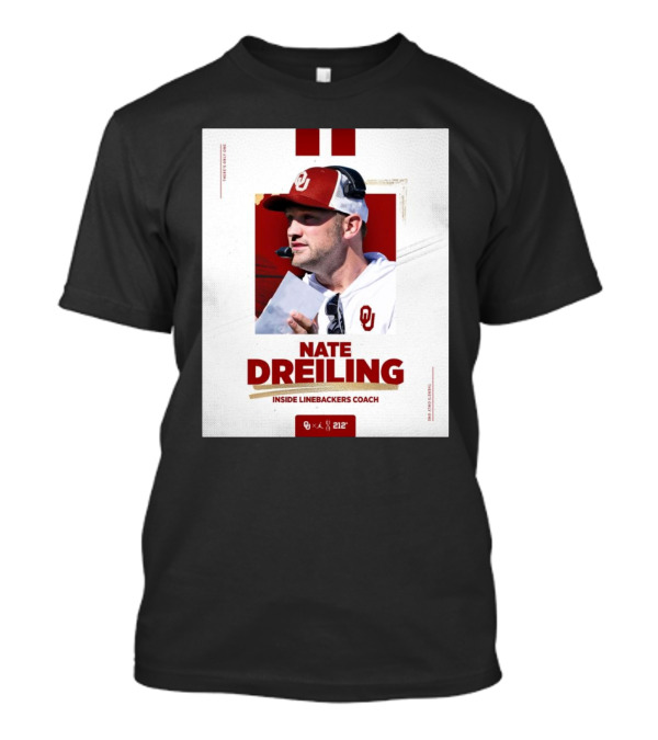 Nate Dreiling Inside Linebackers Coach Oklahoma Sooners Football 212° 2025 T-Shirt