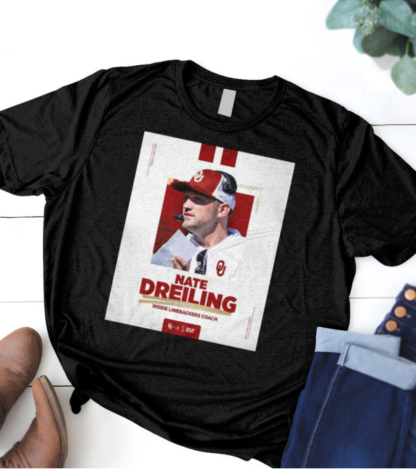 Nate Dreiling Inside Linebackers Coach Oklahoma Sooners Football 212° 2025 T-Shirt