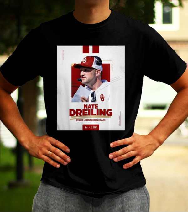 Nate Dreiling Inside Linebackers Coach Oklahoma Sooners Football 212° 2025 T-Shirt