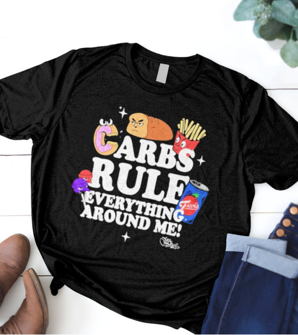 Tical Athletics Carbs Rule Everything Around Me Donut Bread Fries Soda T-Shirt