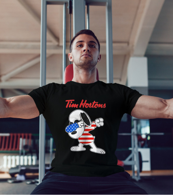 Tim Hortons Snoopy Dabbing American T-Shirt
