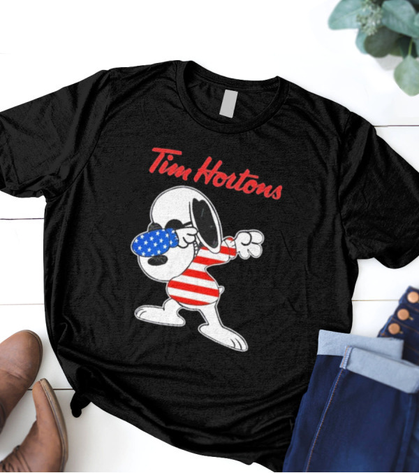 Tim Hortons Snoopy Dabbing American T-Shirt