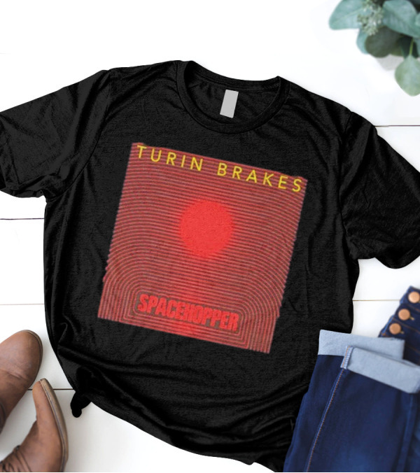 TURIN BRAKES SPACEHOPPER Red Circle Lines Retro Style T-Shirt