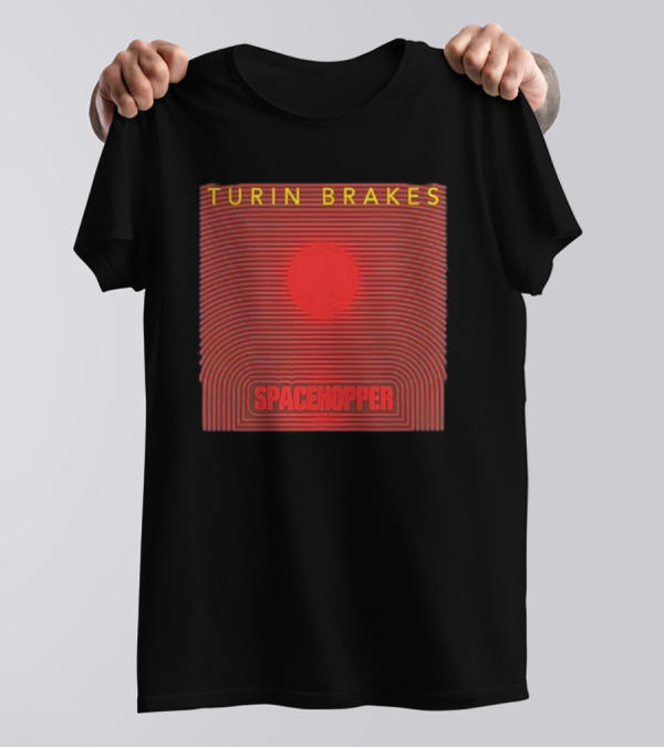 TURIN BRAKES SPACEHOPPER Red Circle Lines Retro Style T-Shirt