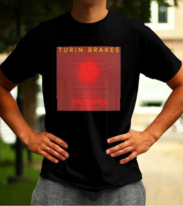 TURIN BRAKES SPACEHOPPER Red Circle Lines Retro Style T-Shirt