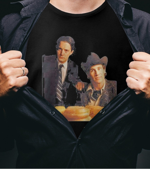 Twin Peaks Kyle MacLachlan Michael Ontkean Coffee Donuts T-Shirt