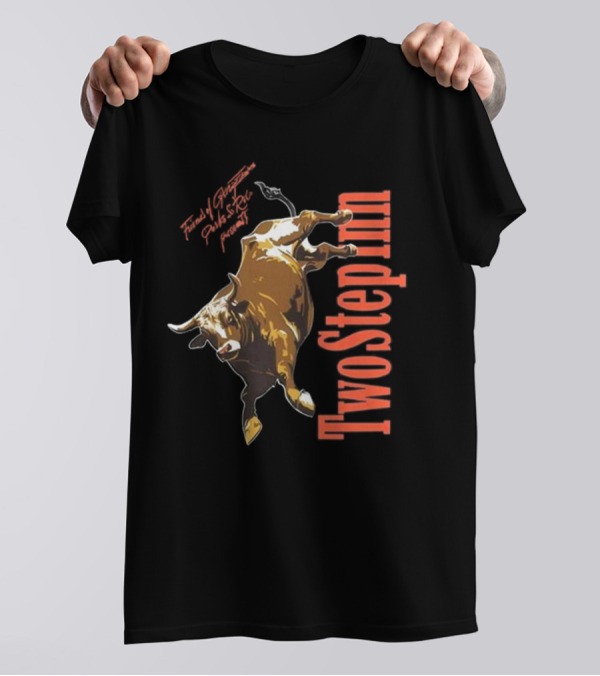 Two Step Inn Buckin’ Bull Vintage Style Retro T-Shirt