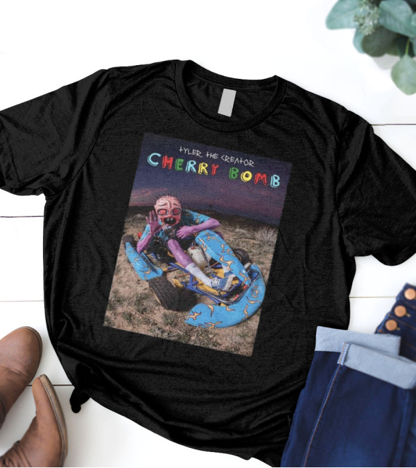 Tyler The Creator Cherry Bomb Riding Go Kart 10 Years Anniversary T-Shirt