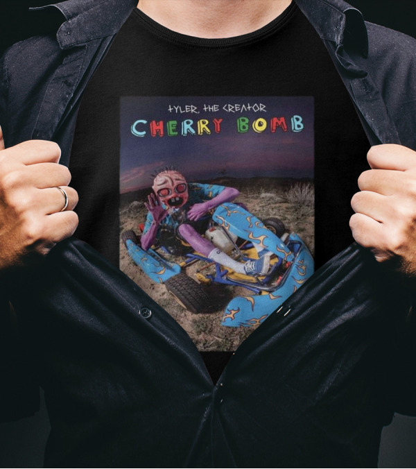 Tyler The Creator Cherry Bomb Riding Go Kart 10 Years Anniversary T-Shirt