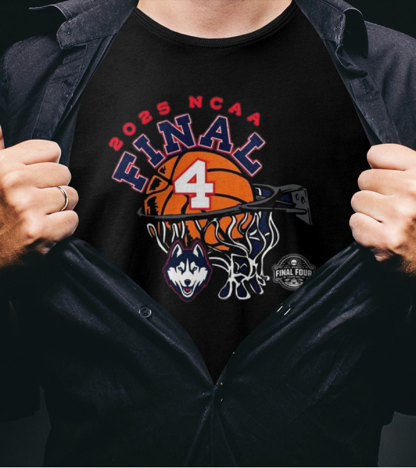UConn Huskies 2025 NCAA Final Four March Madness Basketball Tournament T-Shirt