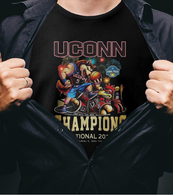 Uconn Champions National 2025 Final Four April 6 Amalie Arena Tampa Fla T-Shirt
