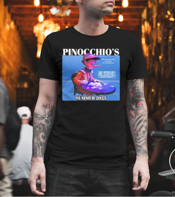 Pinocchio’s Summer 2025 Unethical Threads Movie Parody T-Shirt