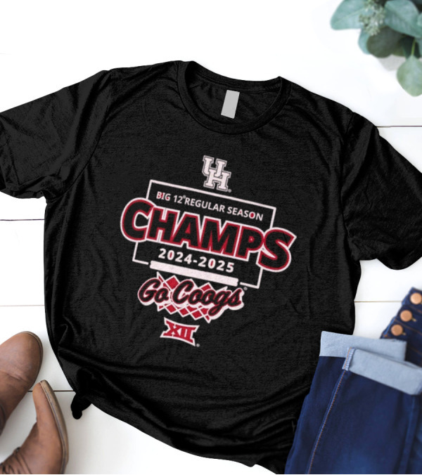 University Of Houston Cougars Big 12 Regular Season Champs 2024-2025 Go Coogs XII T-Shirt