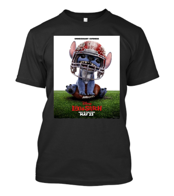 Unnecessary Cuteness Disney Lilo And Stitch Only In Theaters May 23 Football Helmet T-Shirt