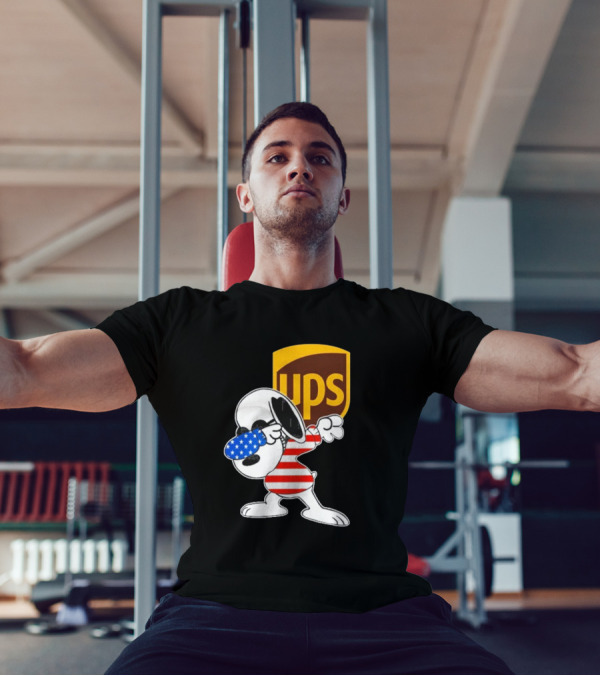 UPS Snoopy Dabbing American Flag Style T-Shirt