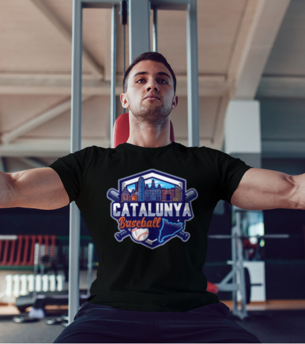 USSSA Catalunya Baseball Week March 11-17 2025 Barcelona Cityscape And Batting Icon T-Shirt