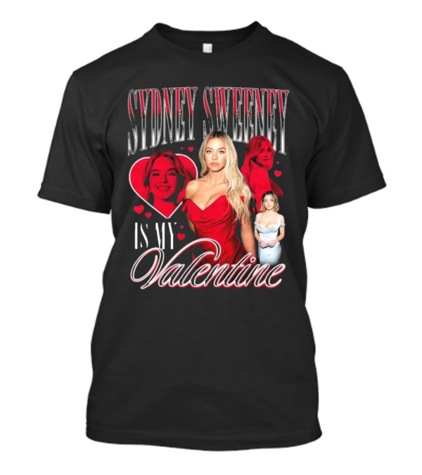 Sydney Sweeney Is My Valentine Retro Red Heart Aesthetic T-Shirt