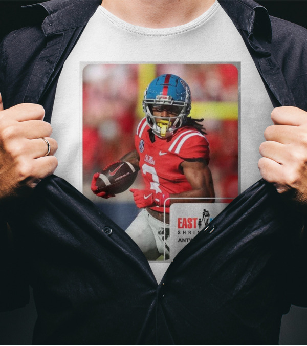 East West Shrine Bowl Antwane Wells Jr. Senior WR Ole Miss Taxslayer Gator Bowl T-Shirt