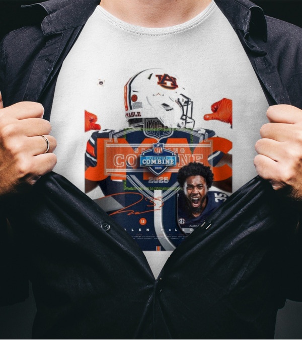 Auburn Tigers Jalen McLeod NFL Scouting Combine 2025 Signature T-Shirt