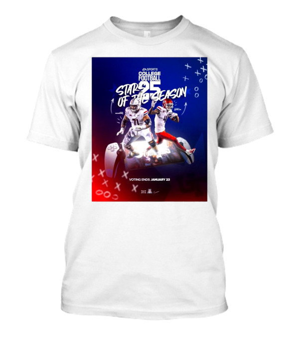 EA Sports College Football 25 Stars Of The Season Arizona Jonah Savaiinaea Tetairoa McMillan Voting Ends January 23 T-Shirt