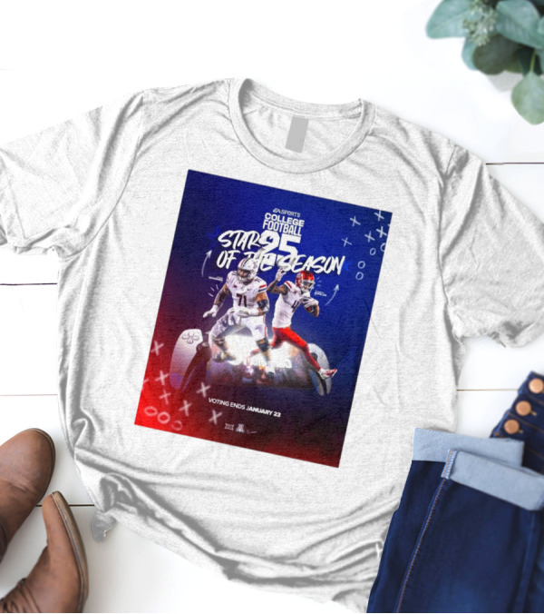EA Sports College Football 25 Stars Of The Season Arizona Jonah Savaiinaea Tetairoa McMillan Voting Ends January 23 T-Shirt