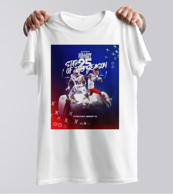 EA Sports College Football 25 Stars Of The Season Arizona Jonah Savaiinaea Tetairoa McMillan Voting Ends January 23 T-Shirt
