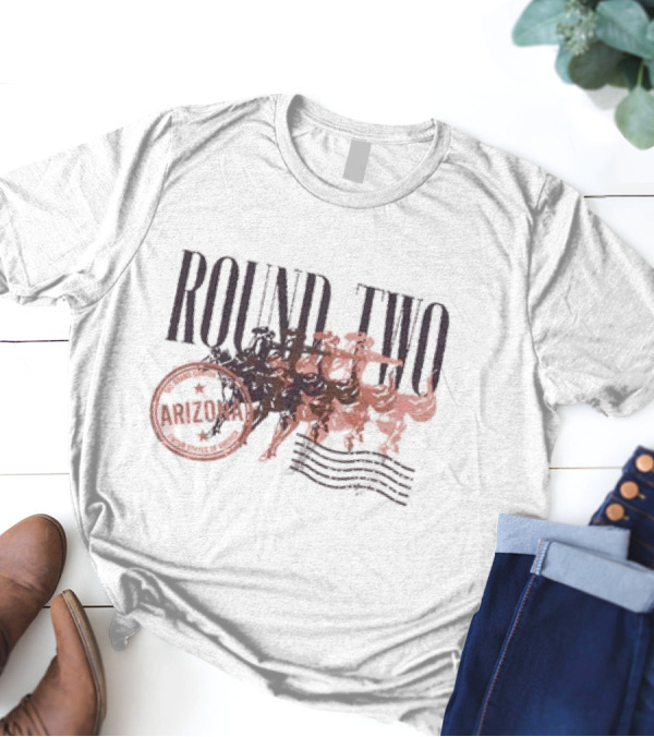 Round Two Arizona Vintage Cowboy Stamp T-Shirt