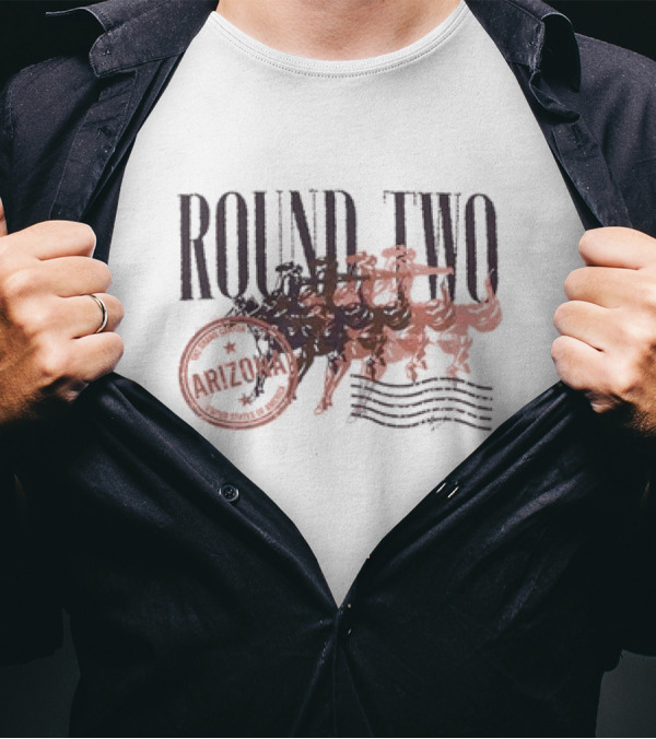 Round Two Arizona Vintage Cowboy Stamp T-Shirt