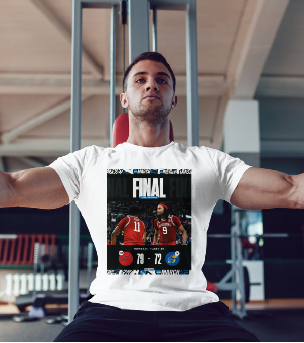 Arkansas Razorbacks Vs Kansas Jayhawks NCAA First Round Final Score 79-72 Thursday March 20 T-Shirt