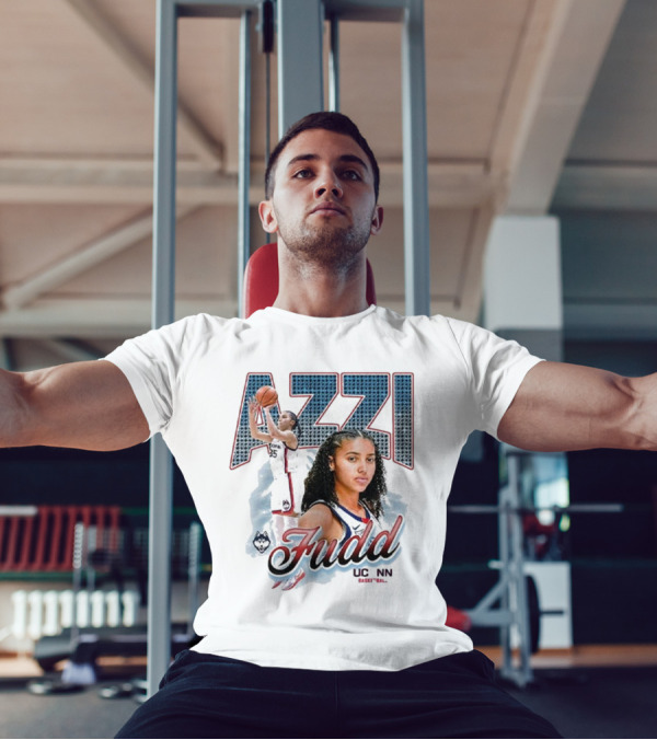 Azzi Fudd UConn Basketball 2025 Player Portrait And Action Shot T-Shirt