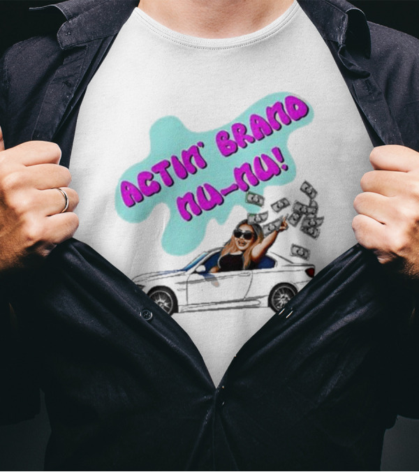 Actin' Brand Nu-Nu 2025 Convertible Car Scene T-Shirt