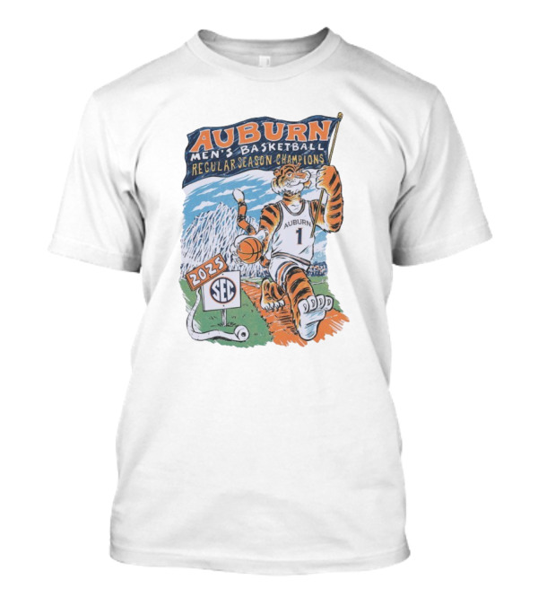 Auburn Men's Basketball 2025 SEC Regular Season Champions Mascot T-Shirt