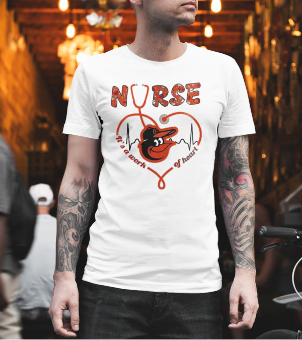Baltimore Orioles Nurse With Heart Appreciation Night 2025 T-Shirt