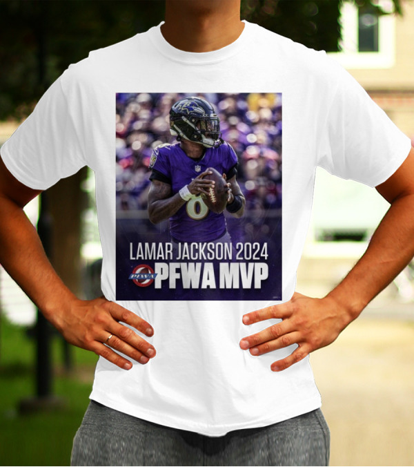 Baltimore Ravens Lamar Jackson PFWA 2024 MVP T-Shirt