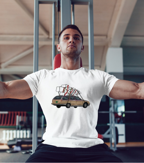 Barbell Voodoo Holiday Road Family Vacation Station Wagon T-Shirt