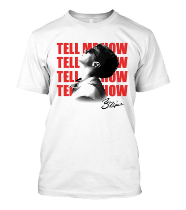 Ben Rodrigues Tell Me How Afro Silhouette And Red Text T-Shirt
