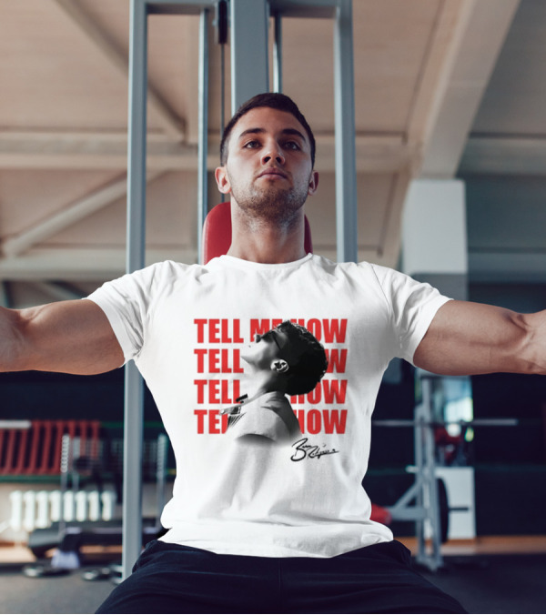Ben Rodrigues Tell Me How Afro Silhouette And Red Text T-Shirt
