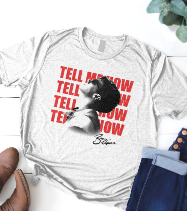 Ben Rodrigues Tell Me How Afro Silhouette And Red Text T-Shirt