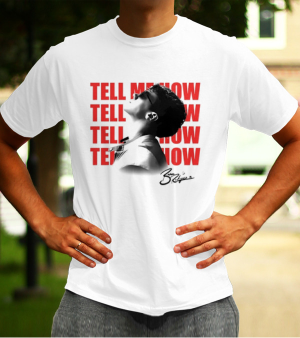 Ben Rodrigues Tell Me How Afro Silhouette And Red Text T-Shirt