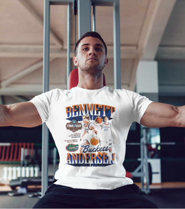 "Bennett Andersen Buckets Final Four Florida Gators Champions" T-Shirt