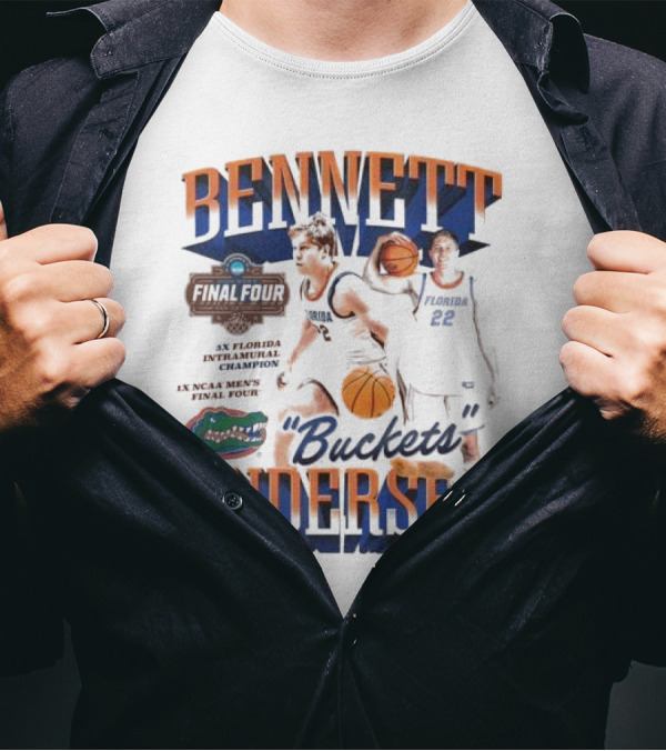 "Bennett Andersen Buckets Final Four Florida Gators Champions" T-Shirt