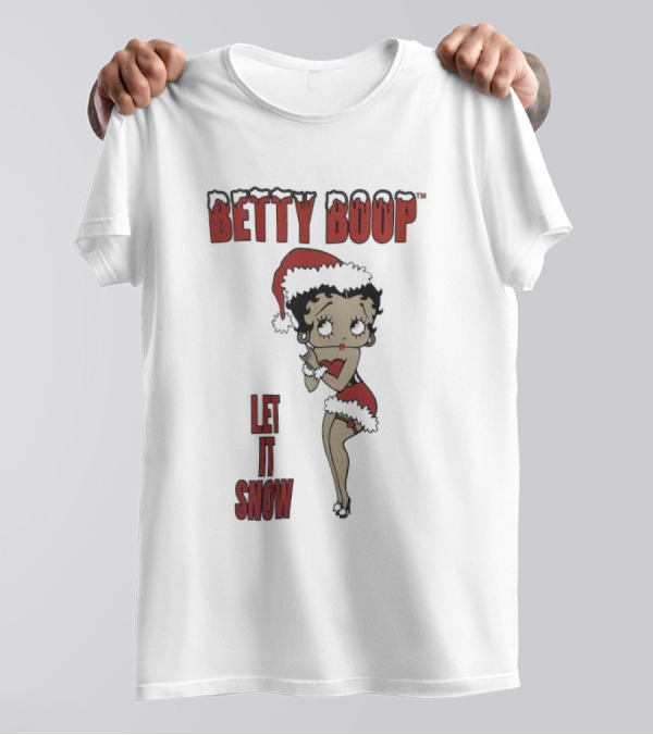 Betty Boop Santa Outfit Let It Snow T-Shirt