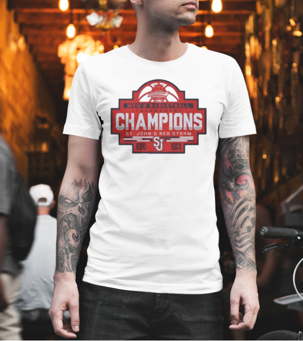 Big East Men's Basketball Tournament Champions St. John's Red Storm 2025 T-Shirt